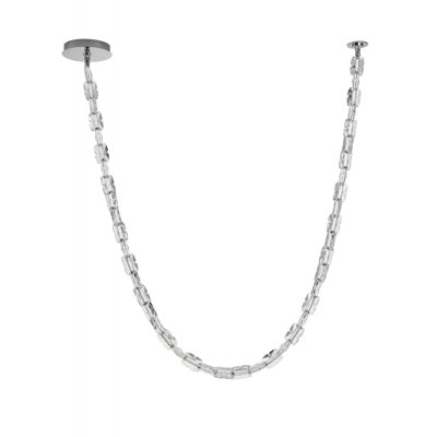 Monarch 158"L Clear Acrylic Strand Pendant In Chrome