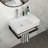 Space-saving Ceramic Wall-mounted Sink Modern Design With Black Towel Bar For Stylish Bathrooms