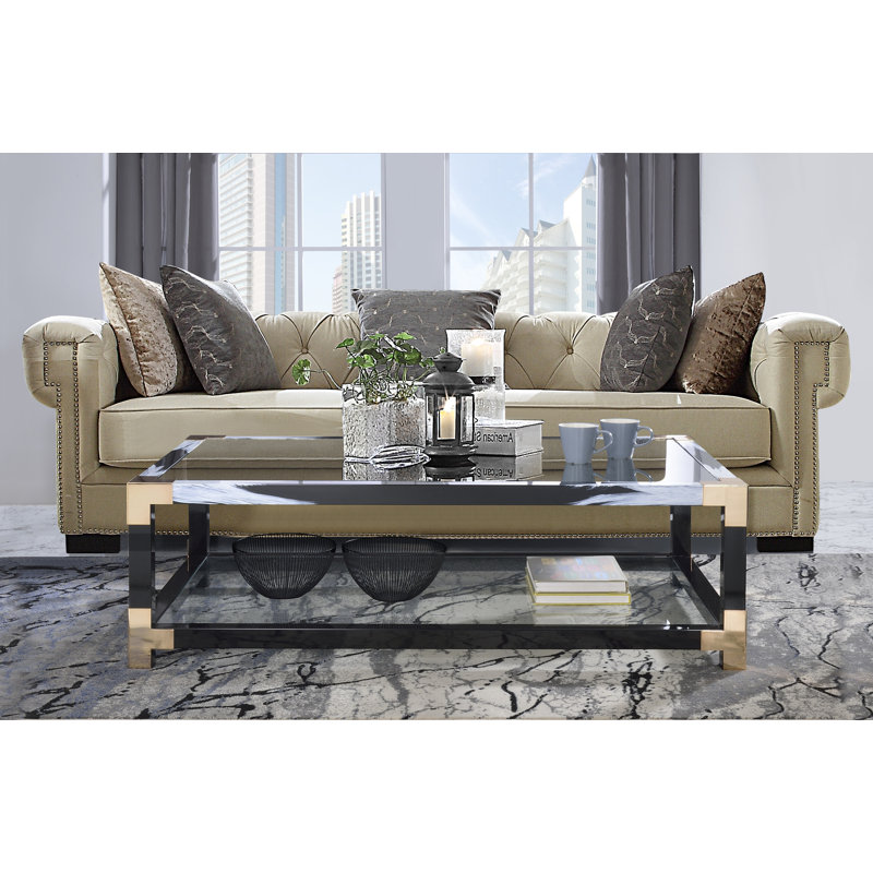 Table basse, verre transparent