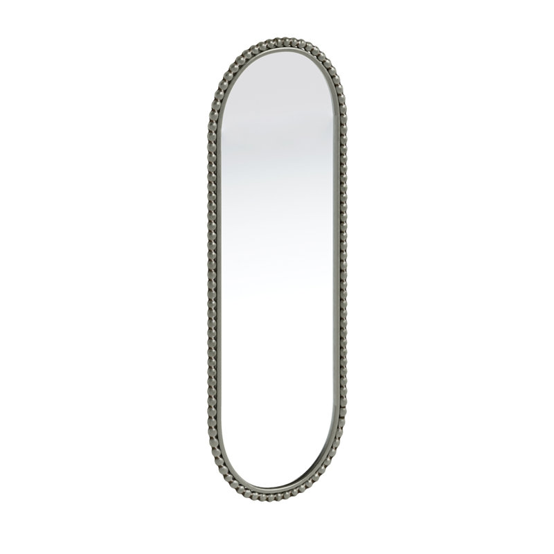 Oval Retro Mirror, Antique Effect,Wall Hanging, Silver