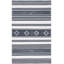Tapis rayé en coton / laine tissé à la main Trung-38616568
