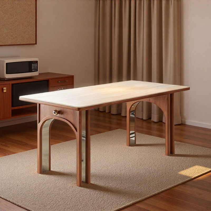 Beautiful And Practical Rectangular Dining Table, 29.92”H x 70.86”L x 31.49”W
