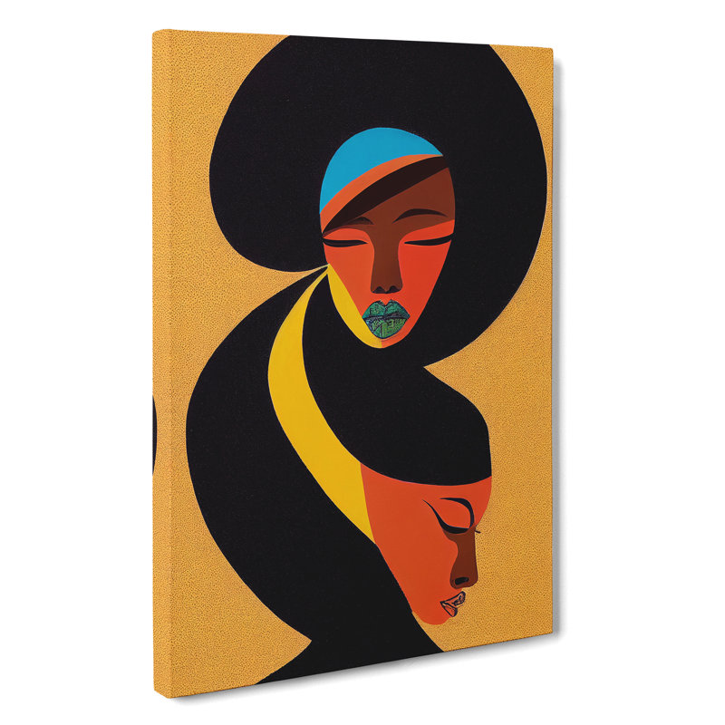 Abstract Woman Faces - Wrapped Canvas, 50cm H x 35cm W x 3cm D