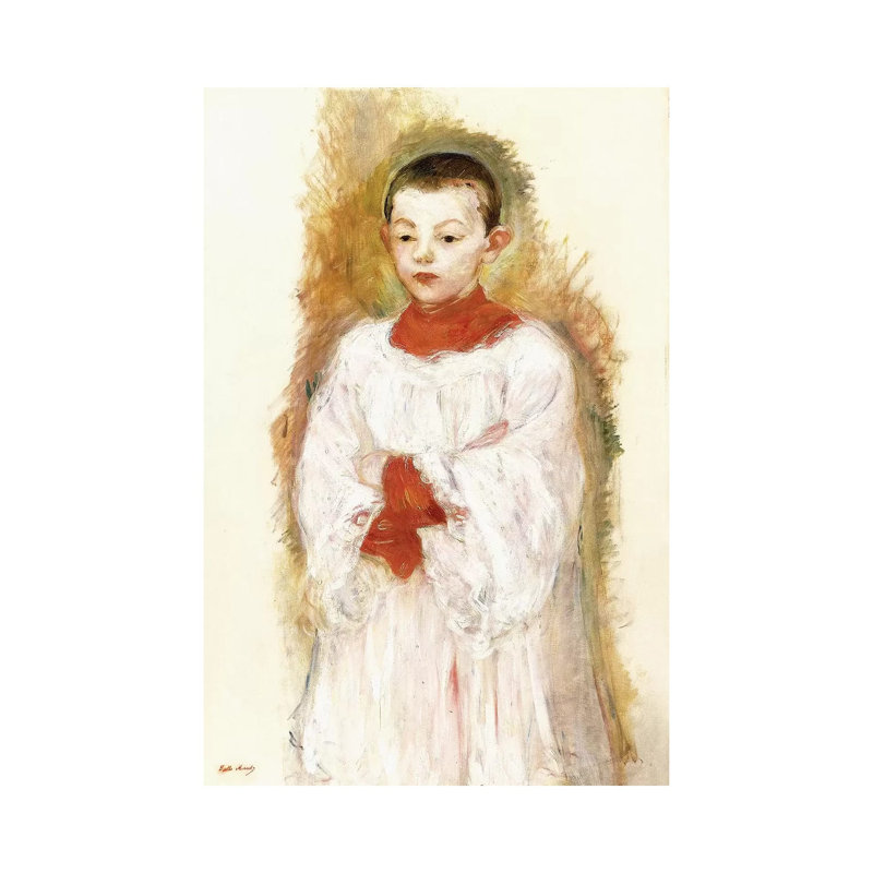 Choirboy (Enfant De Choeur), 1894 by Berthe Morisot - Wrapped Canvas Painting, 30.48cm H x 20.32cm W x 1.91cm D