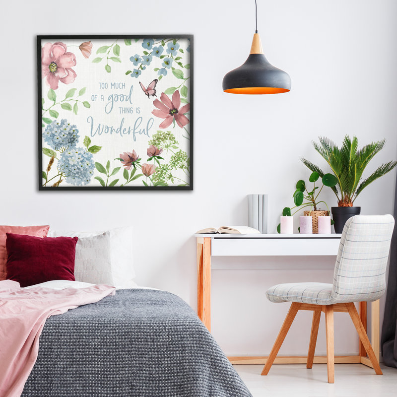 «Too Beaucoup d'une bonne chose», estampe numérique, conception de Nan, H 24 po x l 24 po, Giclée noire de minuit encadrée