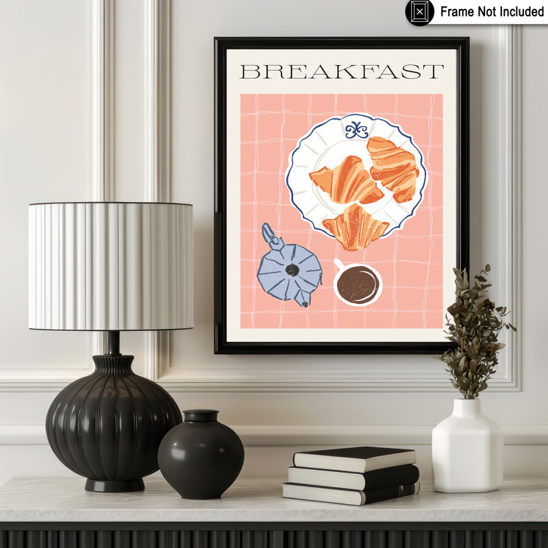 Croissant déjeuner, H 18 po x l 24 po, Affiche, Sans cadre
