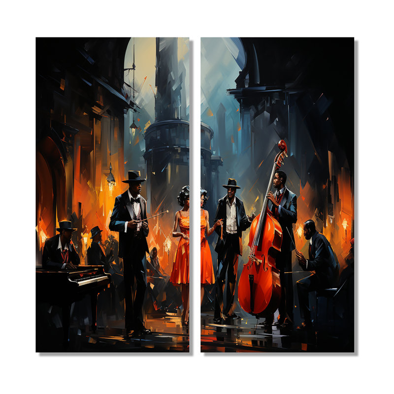 «Music In Harlems III - Global», art mural, 20" H x 24" W, Wrapped Canvas, Does Not Apply