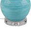 Lampe de table en verre soufflé tourbillon bleu turquoise Aqua