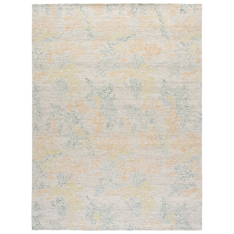 Jardin Hand Tufted Wool;Cotton Floral Indoor Rug, Rectangle 8' x 10'