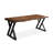 Rustic Pine Desk with Irregular Edge & X-Iron Legs-1758425165