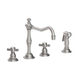 Fairfield Double Handle Kitchen Faucet with Side Spray