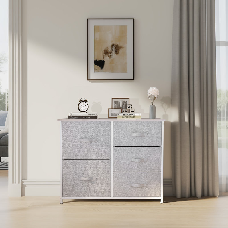 Hydle 5 Drawer 85.1cm W Chest of Drawers, Greyish