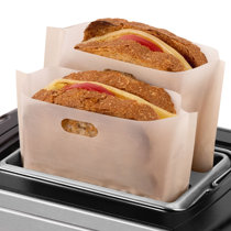 2PCS Non-stick reusable toaster bag - Toaster sandwich bag Grilled