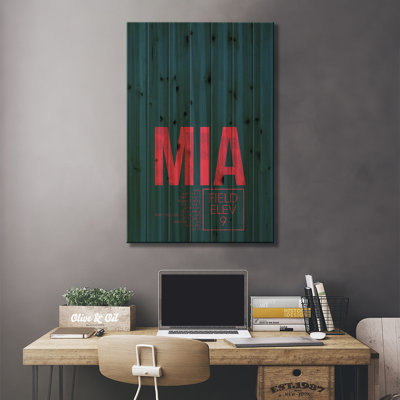 Miami - impression sur bois sans cadre