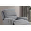 Fauteuil inclinable électrique de style contemporain avec accoudoirs à plateau-coussin avec ports USB et salon gris