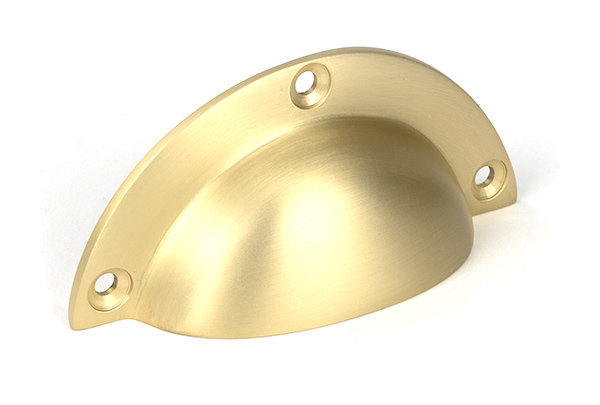 Plain Bin Pull, 2.6", Satin Brass