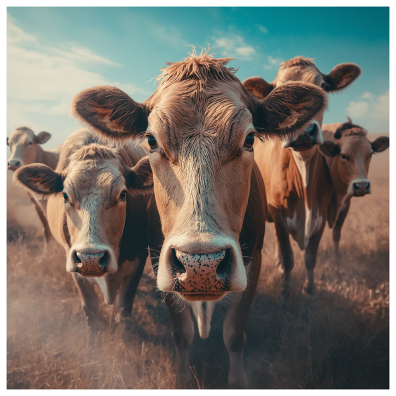 Rideaux de douche Close Up Cows Field, 70in W x 72in H