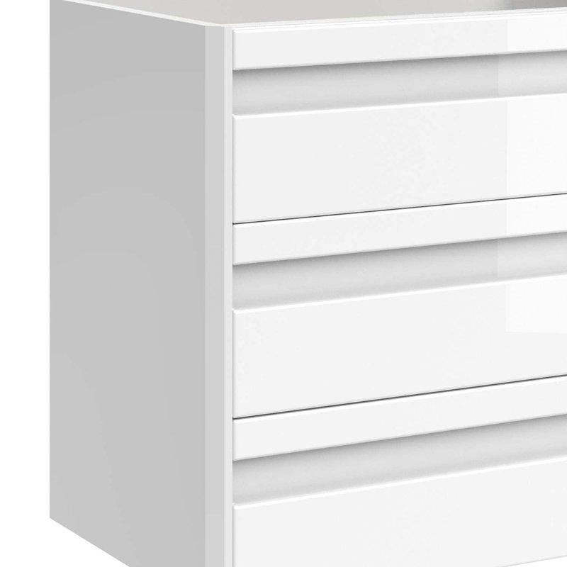 Meuble-lavabo simple 3 tiroirs DAX Venice, Blanc