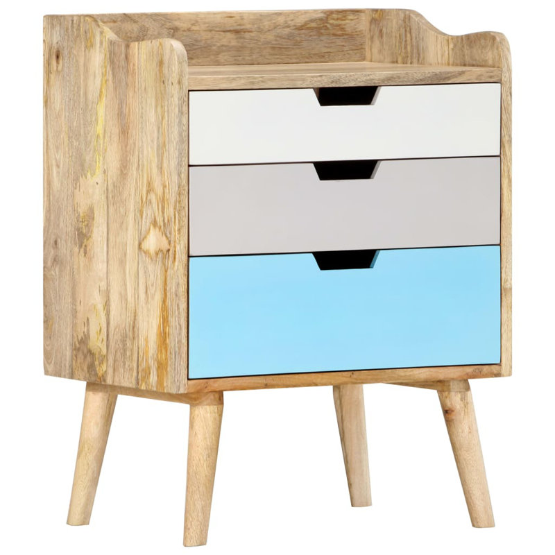 Ouellette 47cm W Solid Wood Bedside Table