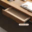 Bureau d'écriture rectangulaire en bois massif noyer, bureau flottant avec tiroirs-1050511755