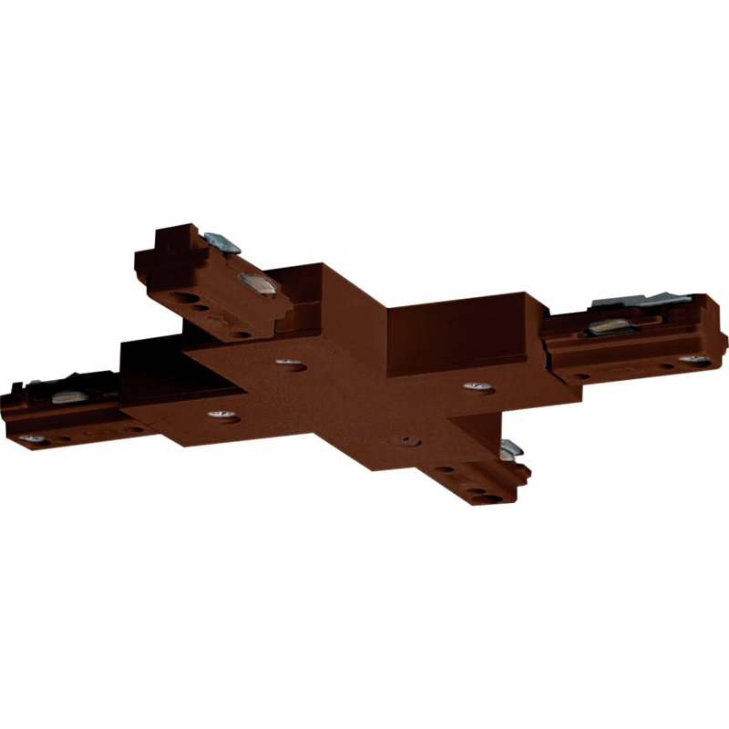X Track Light Connector in Brown