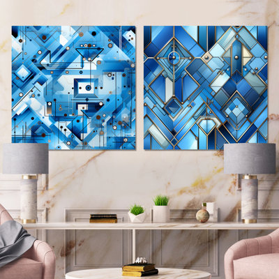Dacorey - Abstract Shapes Canvas Art Print Set Of 2