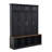 Multi-Functional Hall Tree With 4 Hidden Hanging Hooks, Brown Wood Grain Bench With Multiple Storage Space, Entryway Cabinet With Open Compartments For Living Room, Hallway