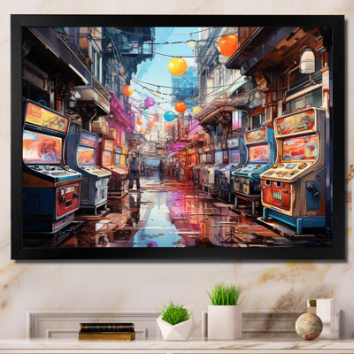 Colorful Video Game Arcade Dreams - Video Games Framed Art