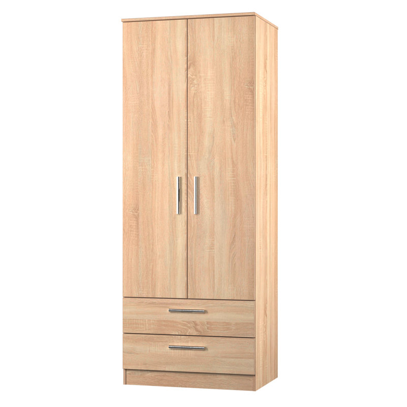 Bhaga Manufactured Wood Wardrobe, Black Matt