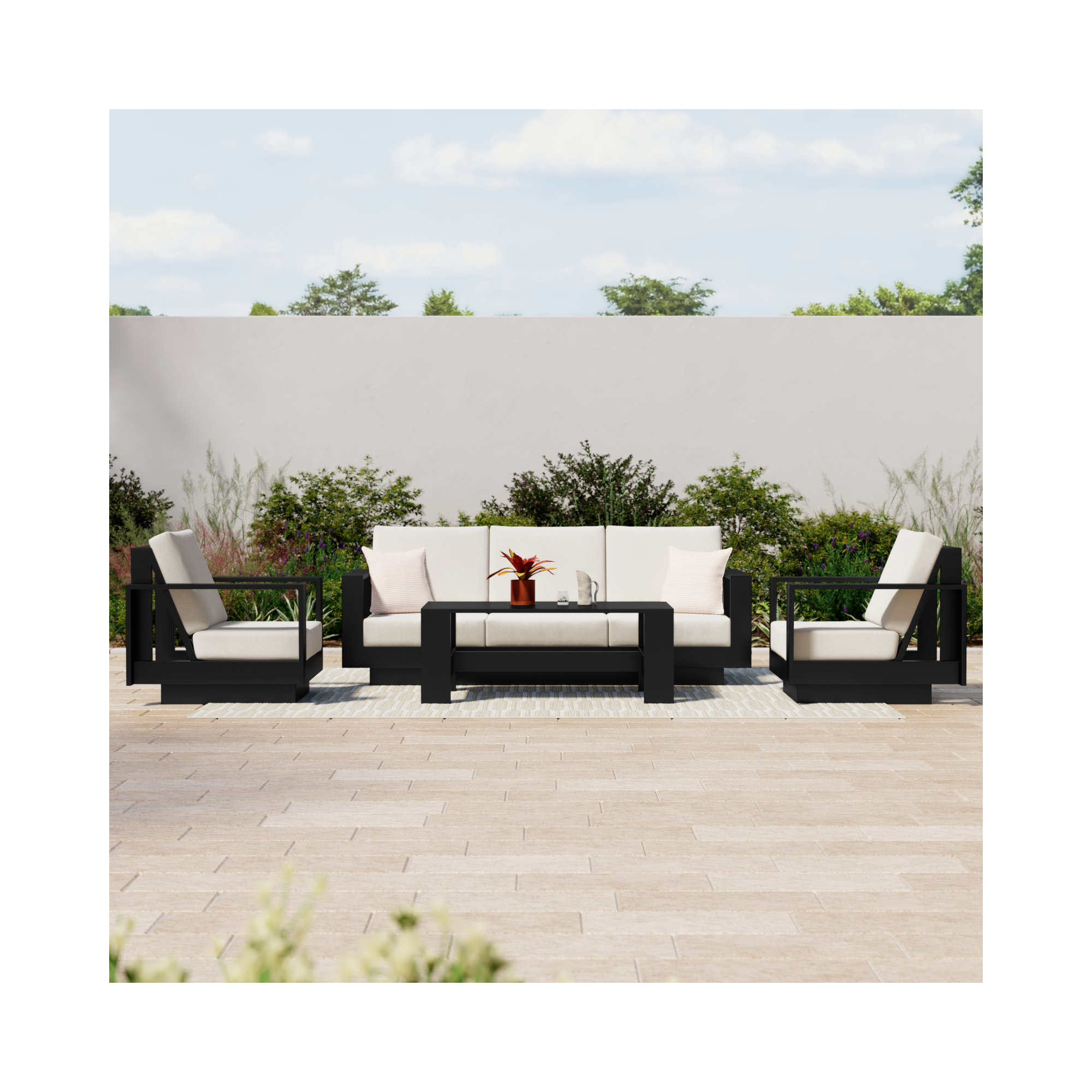 Sterling 4-Piece Outdoor Seating Group with Sunbrella Cushions