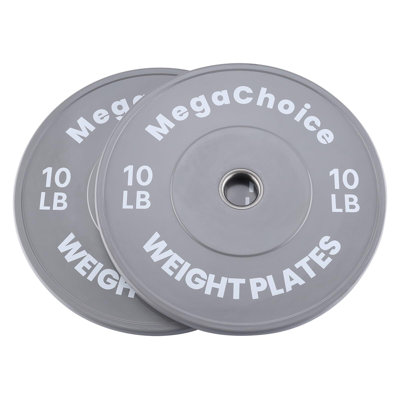 10LB Rubber Bumper Weight Plates Set 2, Bumper Plates for Weightlifting, Home Gym Strength Training