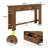 63" Solid Wood Console Table, Entryway Table With 2 Drawers