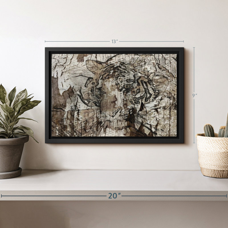 Impression sur toile brun tigre, H 9 po x l 13 po