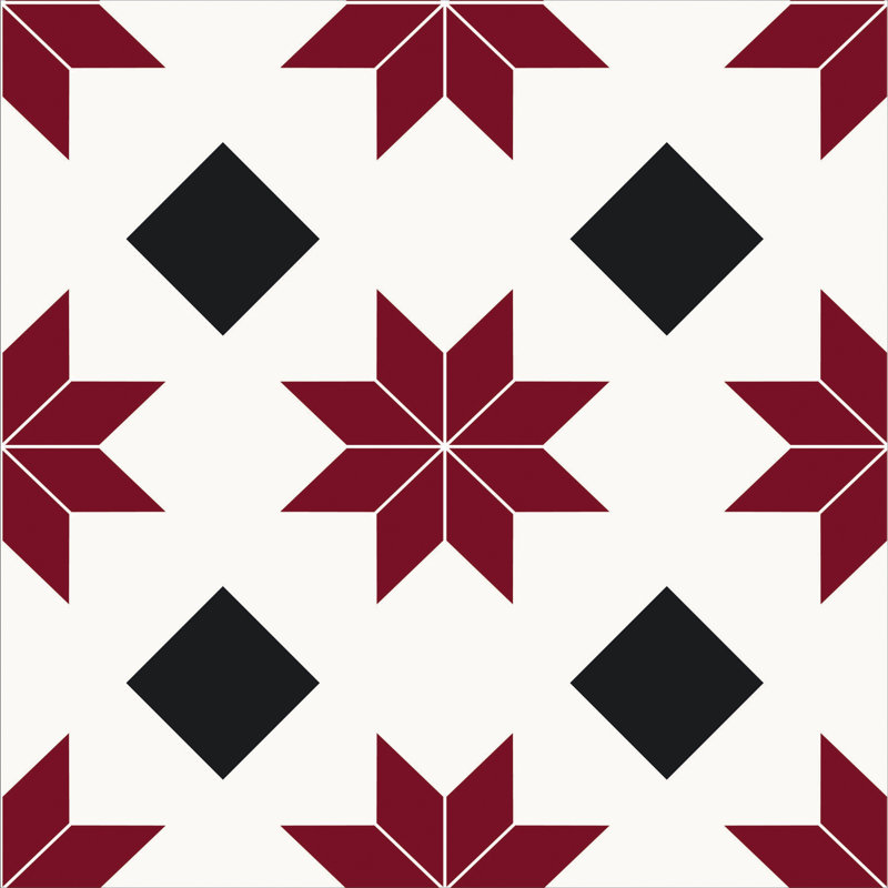 Orion 30.48 x 30.48cm Vinyl Field Tile in Red 10 Per Pack