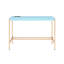 Bureau bleu et doré avec prises intégrées, brillant bureau électrique moderne-540018801-540018803