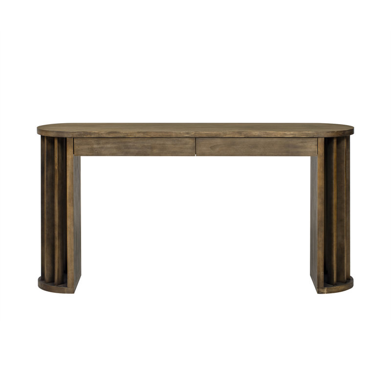 U_Style 59-Inch Long Console Table, Natural Wood
