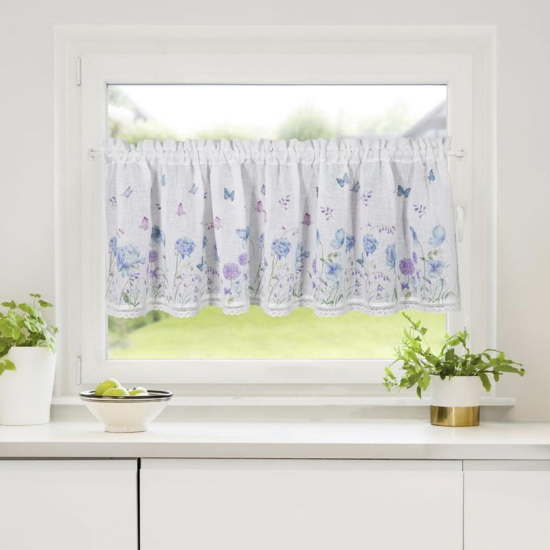 Nene Slot Top Sheer Single Curtain, 150cm W x 60cm L