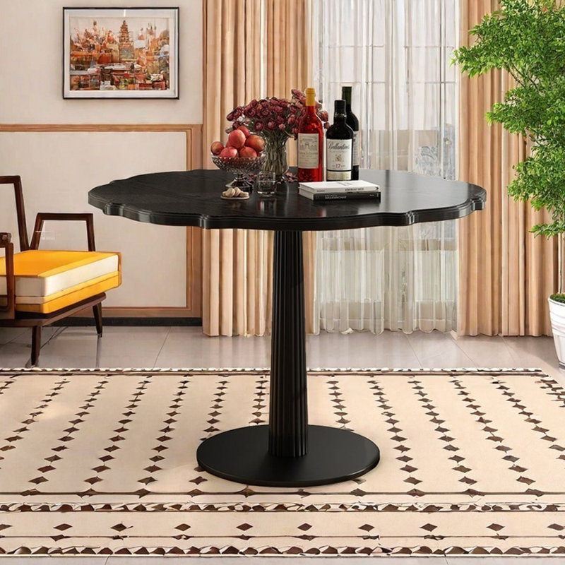 Flower shaped creative dining table, Black