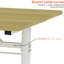 Bureau multifonctionnel réglable pour adultes, à hauteur réglable manuellement, idéal pour la maison et le bureau, pieds blancs, plateau couleur bois, double colonne de support pour les mains, design fonctionnel et simple.-693535986