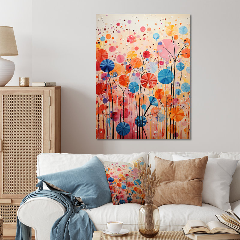 Décoration murale colorée et vibrante - Collages abstraits en métal, H 20 po x l 12 po x P 1 po