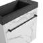 Meuble-lavabo mural flottant de 20 po avec lavabo en résine et porte d'armoire à fermeture en douceur-668808585