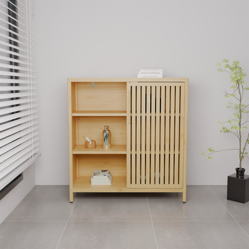 Large-Capacity Single-Door Storage Shelves In Living Rooms