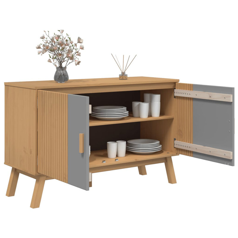 Joanna 114cm Sideboard, Grey/Brown