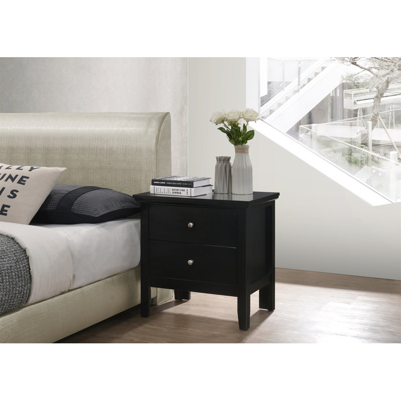 Petite table de chevet avec tiroirs de rangement, table d'appoint, table de bout, table de chevet , Noir