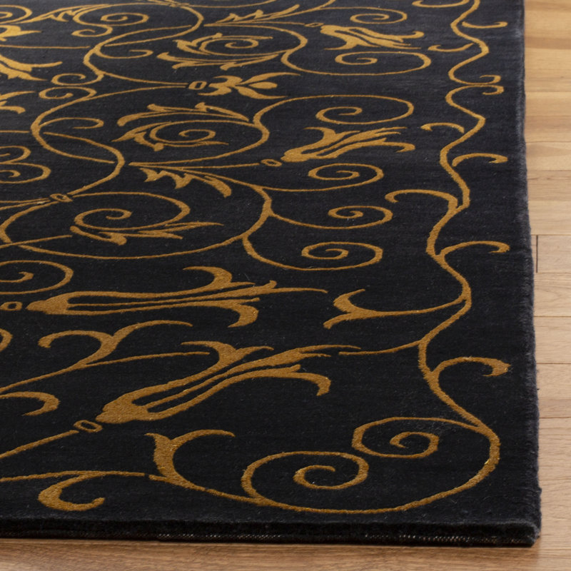 Tibetan Hand-Knotted Chocolate Area Rug, Rectangle 8' x 10'