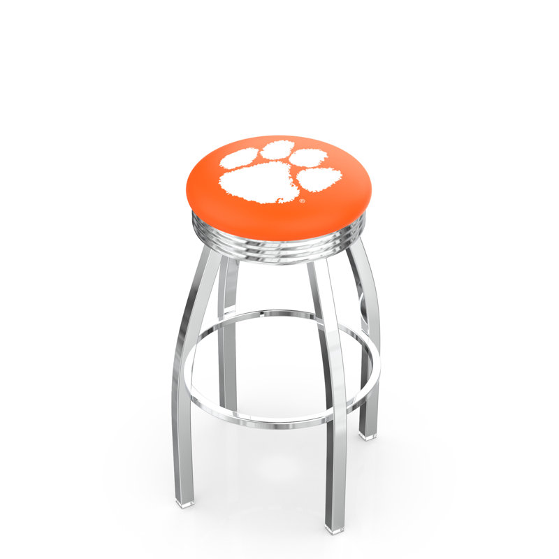 Tabouret de bar Logo Series, Tabouret de comptoir (siège d'une hauteur de 25 p, Noir soudé uni, Clemson
