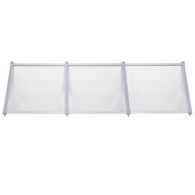 Dakota Fields 270cm W x 90cm D Plastic Cover Retractable Door / Window Awning