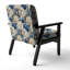 Chaise d'appoint florale Cobalt-6885761