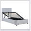 Lit plateforme tapissier simple avec système de rangement hydraulique-995782289