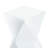 Prism Hourglass Glass Side Table - White-470376046